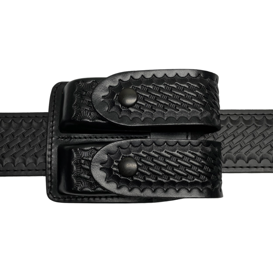 Large Closed Top Leather Magazine Pouch - Universal Double Stacked Mags-Perfect Fit-911 Duty Gear USA