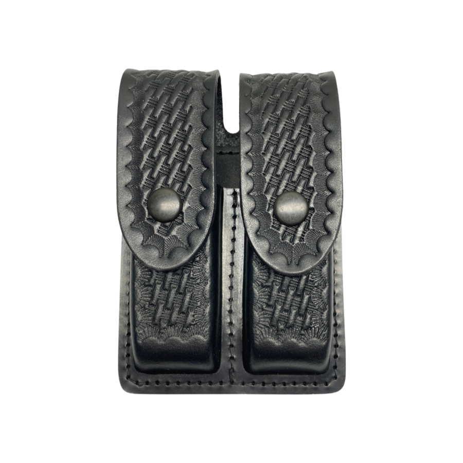 Leather Closed Top Magazine Pouch - Universal Single Stacked Mags-Perfect Fit-911 Duty Gear USA