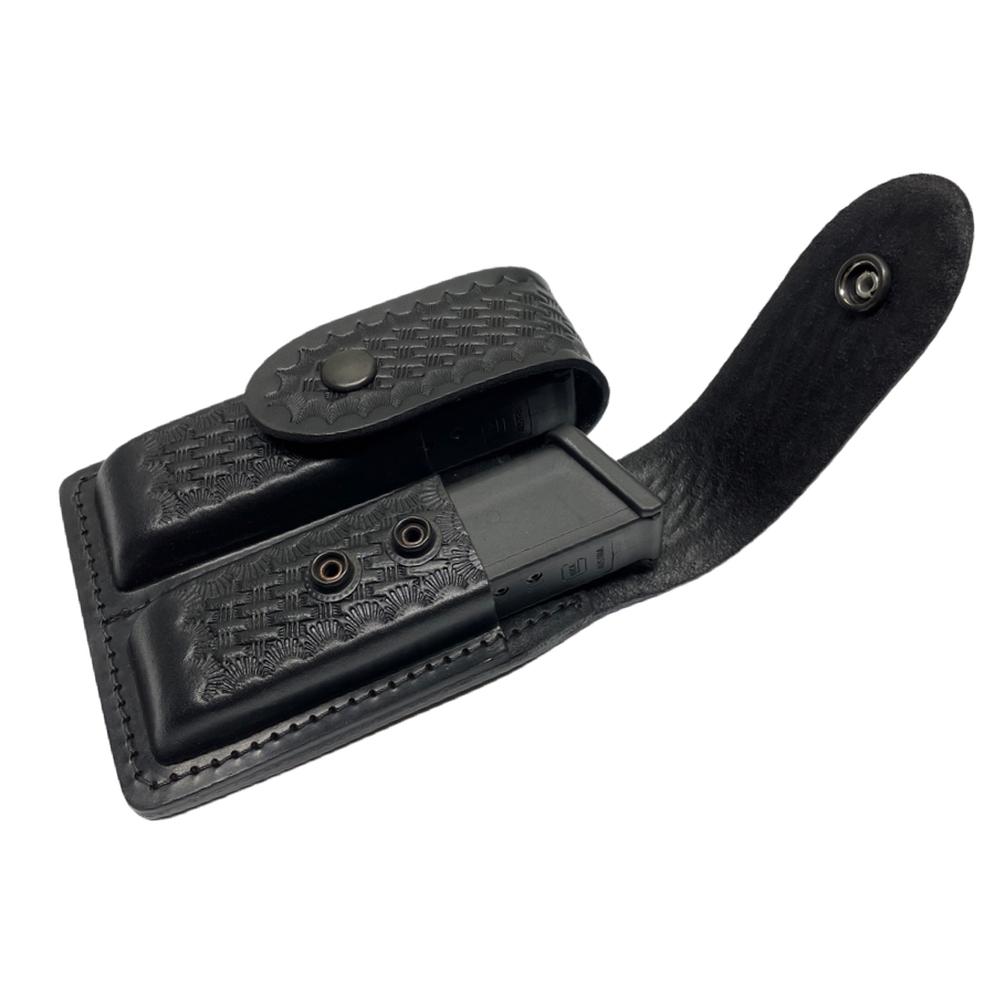 Leather Closed Top Magazine Pouch - Universal Single Stacked Mags-Perfect Fit-911 Duty Gear USA