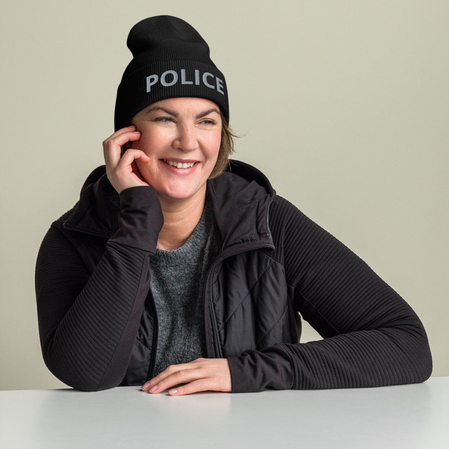Embroidered Police Duty Cuffed Yupoong Beanie-911 Duty Gear USA-911 Duty Gear USA