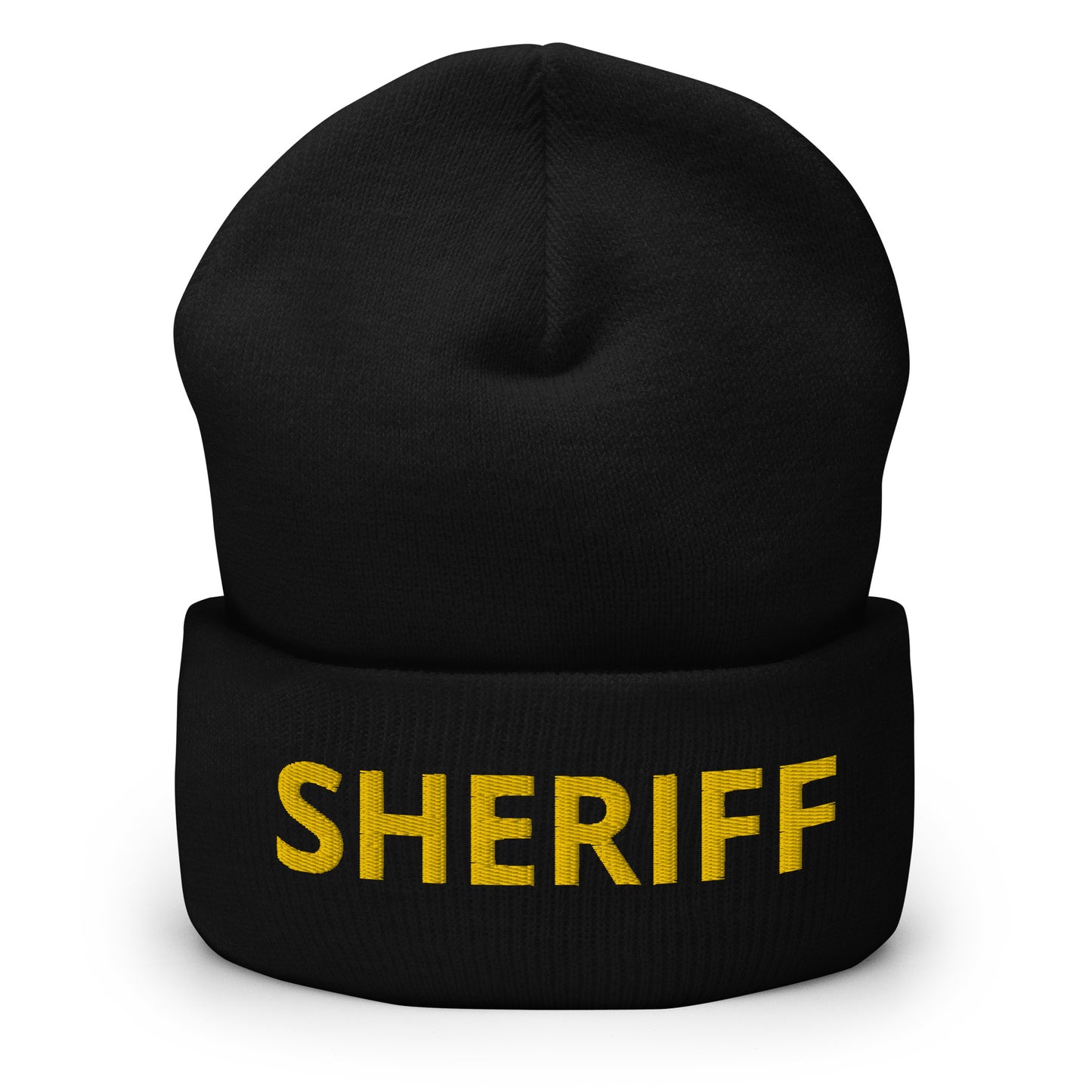 Embroidered Sheriff Duty Cuffed Yupoong Beanie-911 Duty Gear USA-911 Duty Gear USA