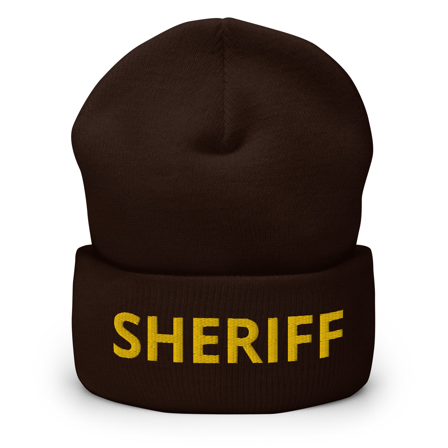 Embroidered Sheriff Duty Cuffed Yupoong Beanie-911 Duty Gear USA-911 Duty Gear USA