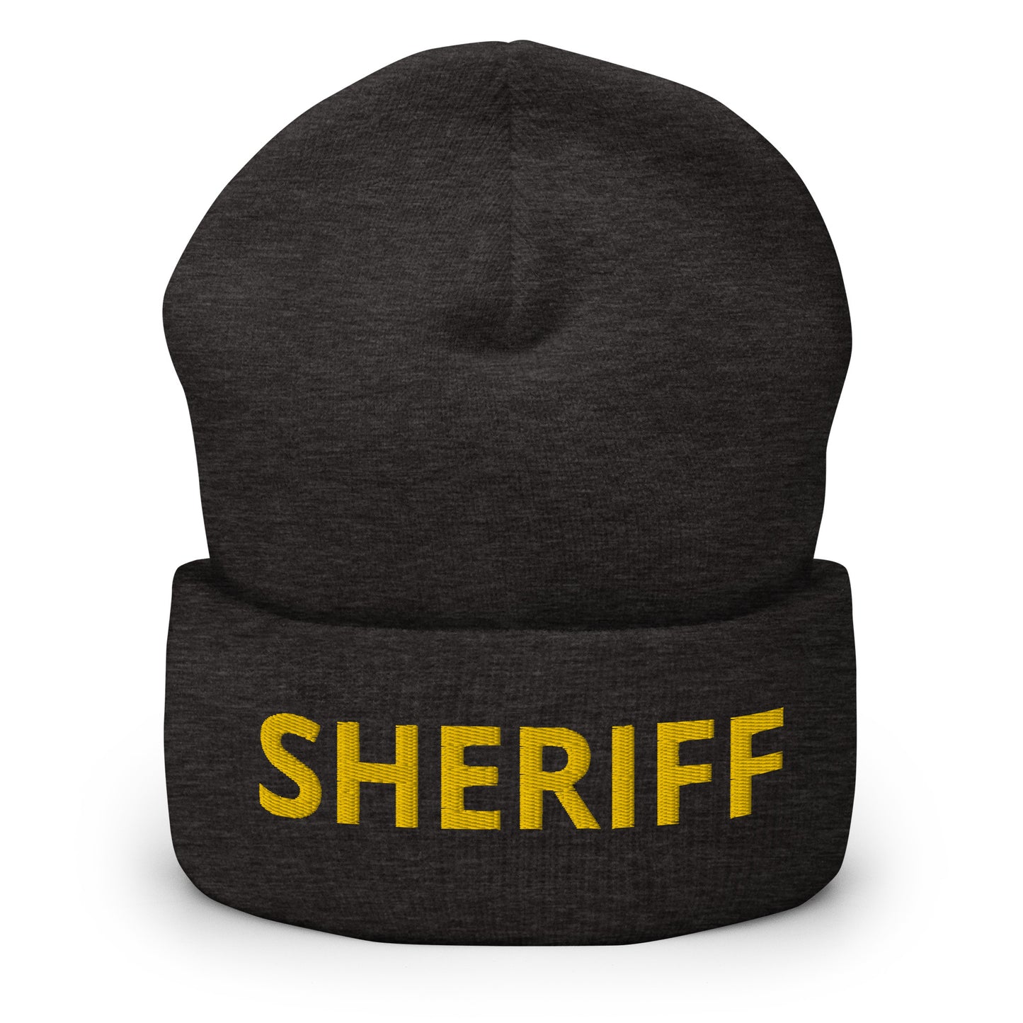 Embroidered Sheriff Duty Cuffed Yupoong Beanie-911 Duty Gear USA-911 Duty Gear USA