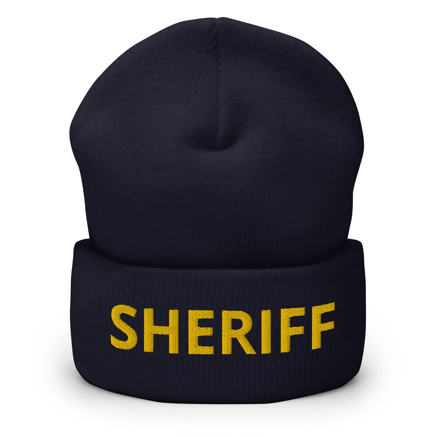 Embroidered Sheriff Duty Cuffed Yupoong Beanie-911 Duty Gear USA-911 Duty Gear USA