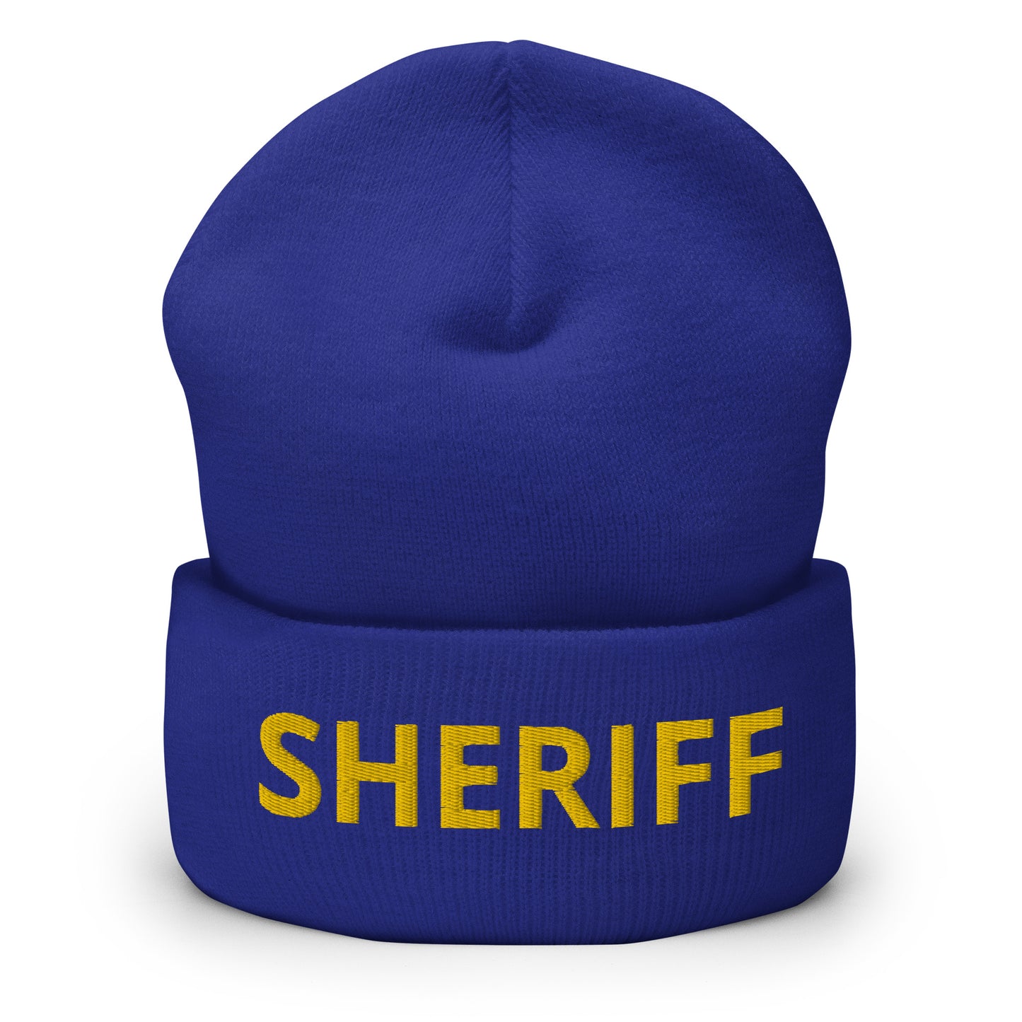 Embroidered Sheriff Duty Cuffed Yupoong Beanie-911 Duty Gear USA-911 Duty Gear USA