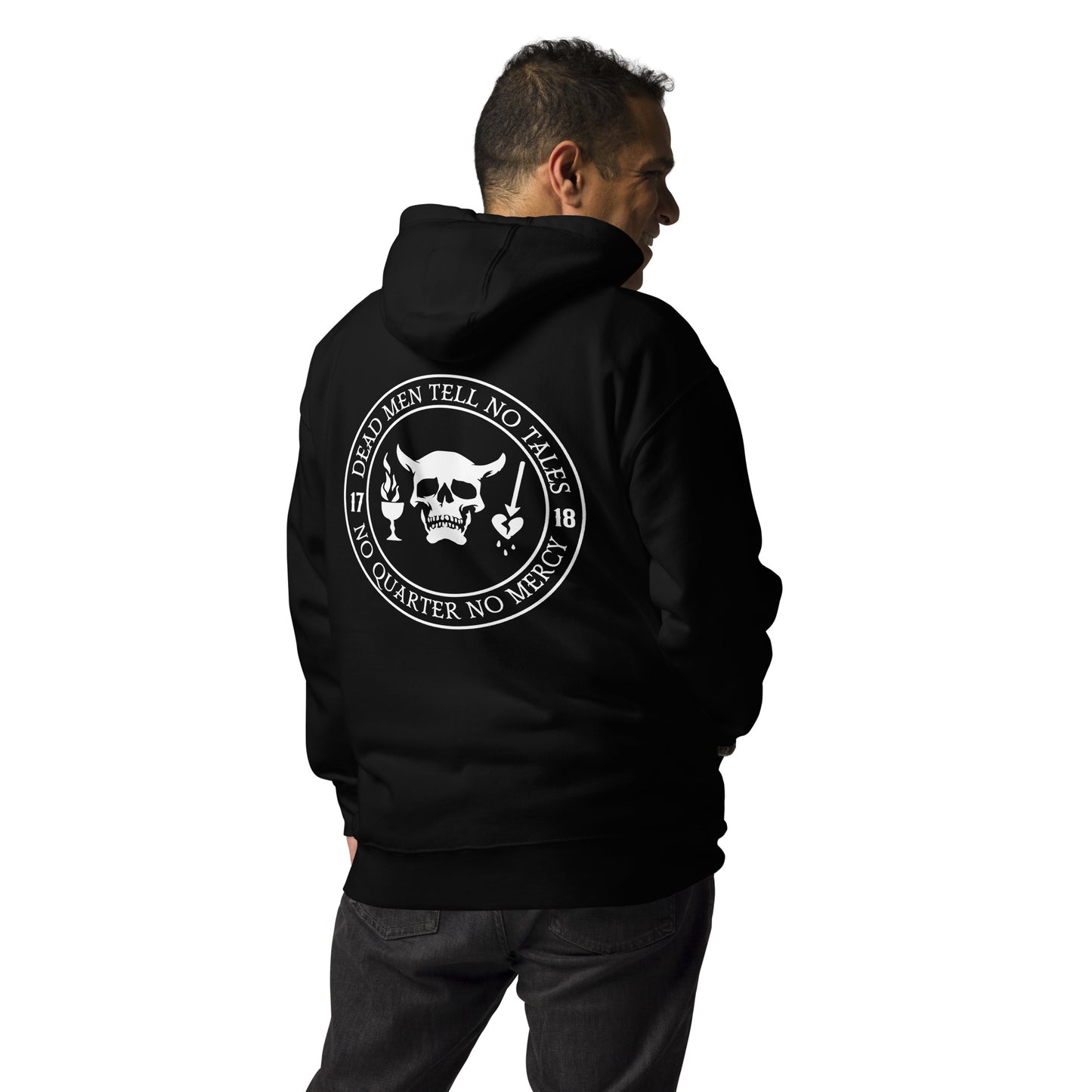 Dead Men Tell No Tales - No Quarter No Mercy Premium Hoodie-911 Duty Gear USA-911 Duty Gear USA