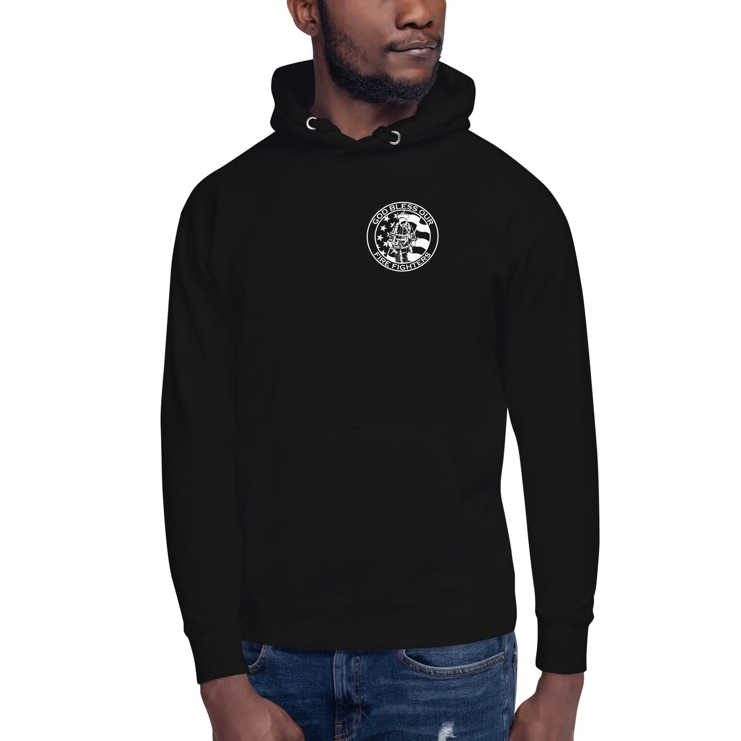 God Bless Firefighters and American Flag Premium Unisex Hoodie-911 Duty Gear USA-911 Duty Gear USA