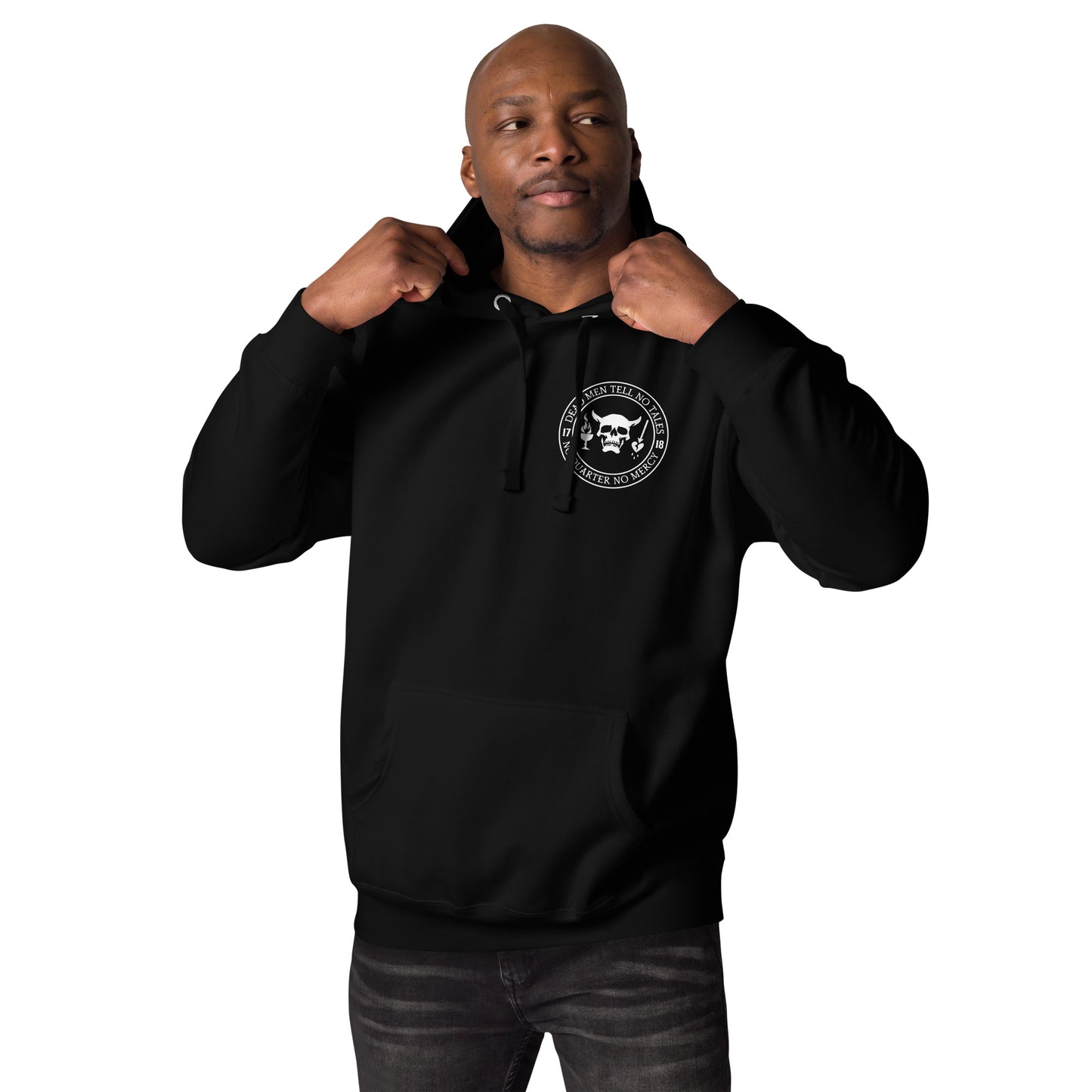 Dead Men Tell No Tales - No Quarter No Mercy Premium Hoodie-911 Duty Gear USA-911 Duty Gear USA