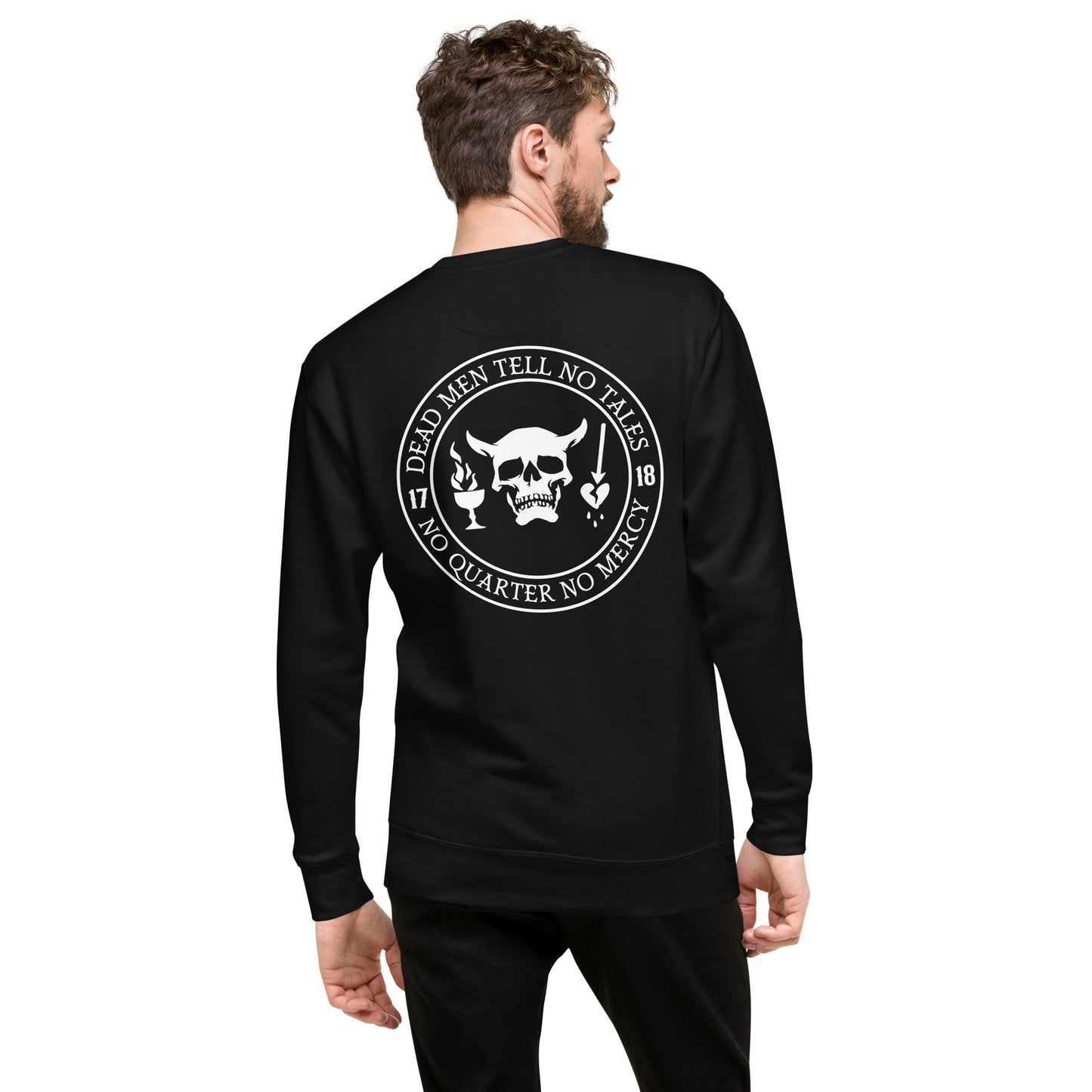 Dead Men Tell No Tales - No Quarter No Mercy Unisex Premium Sweatshirt-911 Duty Gear USA-911 Duty Gear USA