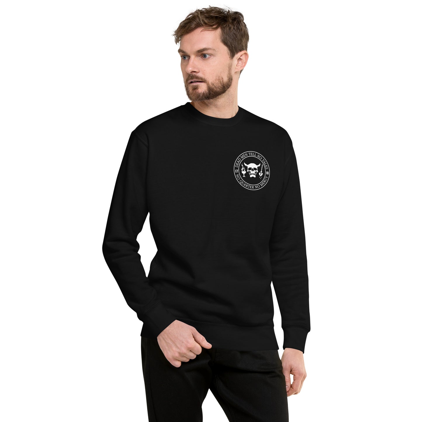 Dead Men Tell No Tales - No Quarter No Mercy Unisex Premium Sweatshirt-911 Duty Gear USA-911 Duty Gear USA