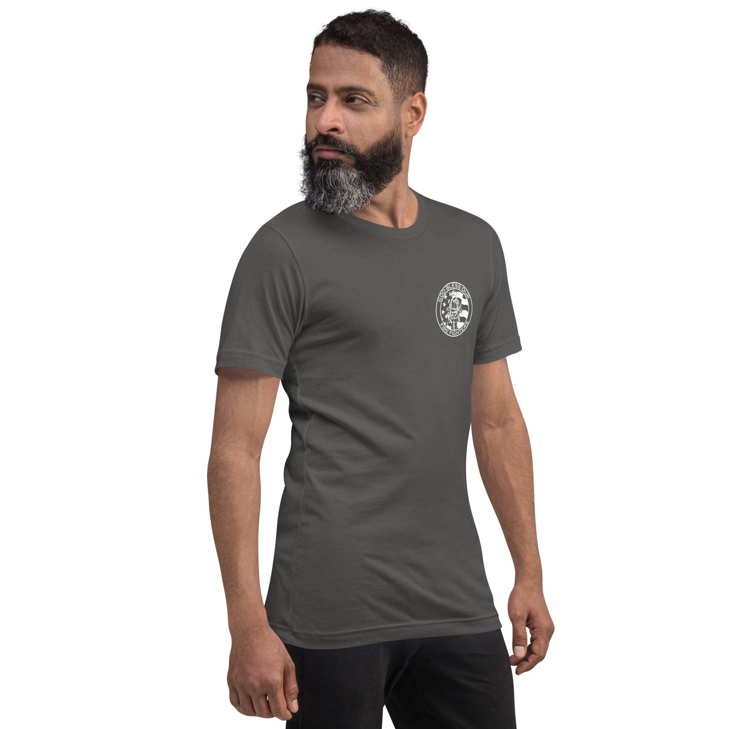 God Bless our Firefighters American Premium Tee-911 Duty Gear USA-911 Duty Gear USA