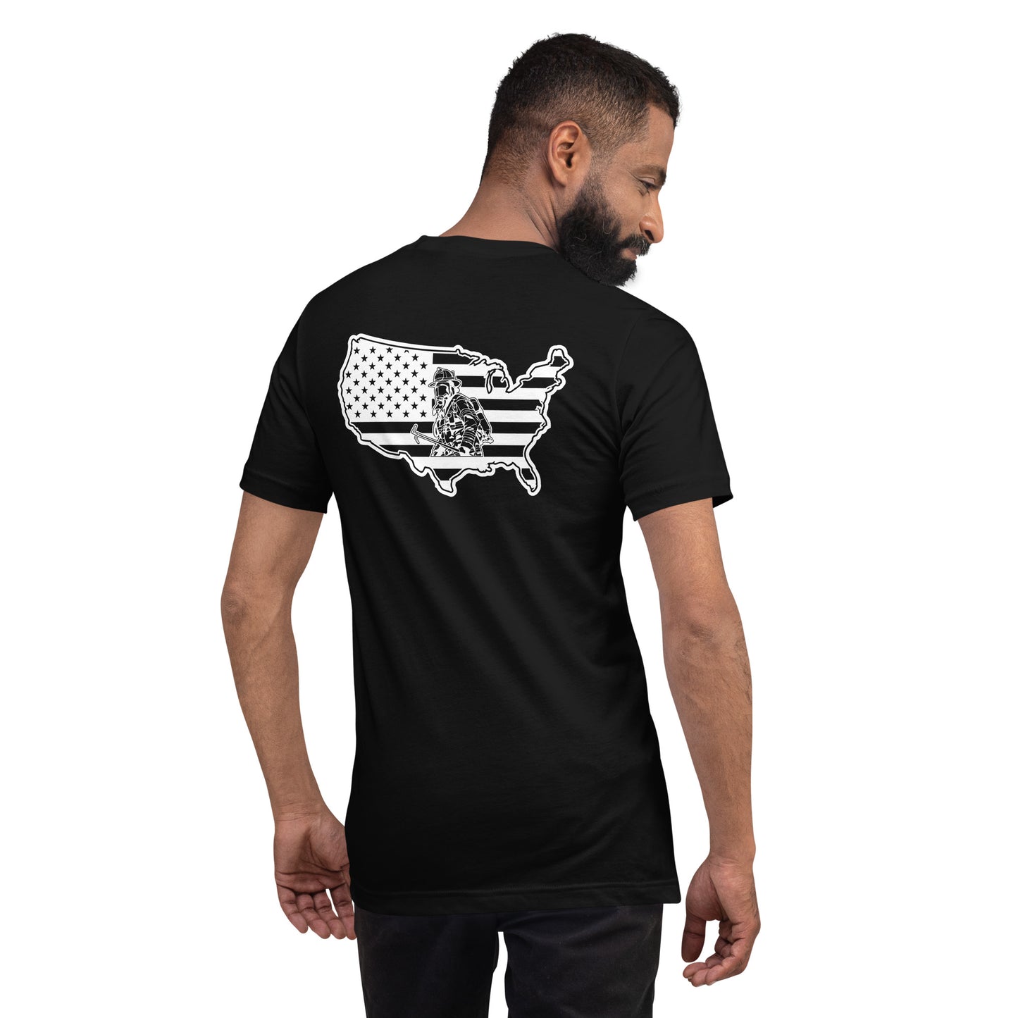 God Bless our Firefighters American Premium Tee-911 Duty Gear USA-911 Duty Gear USA