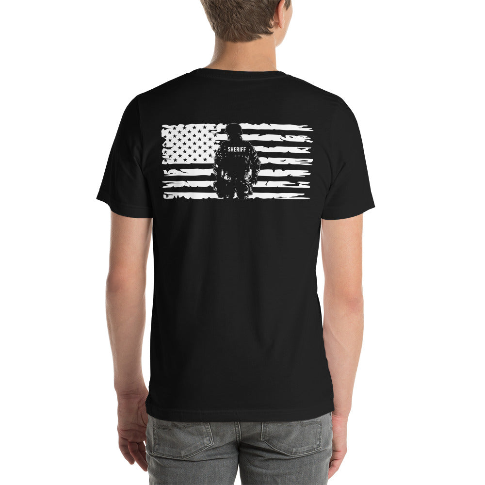 American by Birth, Sheriff by Choice Premium Tee Shirt-911 Duty Gear USA-911 Duty Gear USA