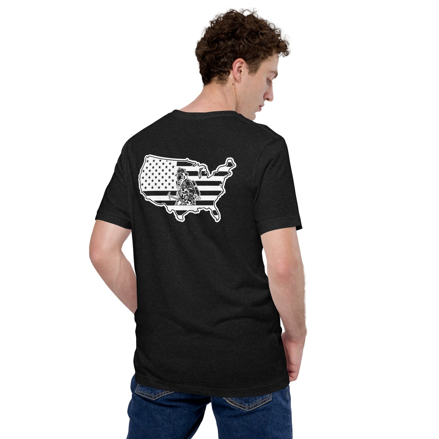 God Bless our Firefighters American Premium Tee-911 Duty Gear USA-911 Duty Gear USA