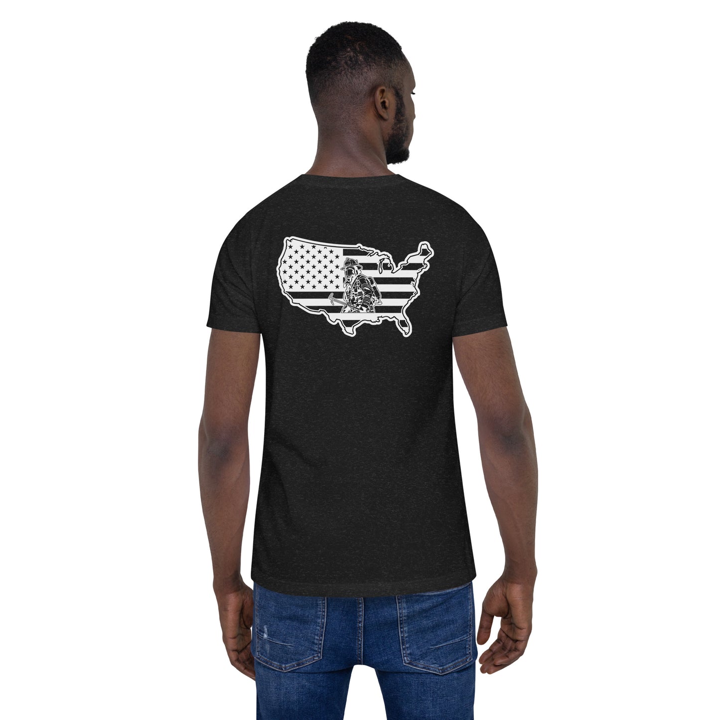 God Bless our Firefighters American Premium Tee-911 Duty Gear USA-911 Duty Gear USA