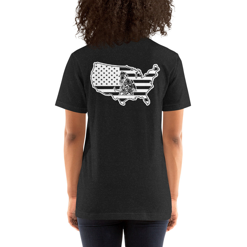 God Bless our Firefighters American Premium Tee-911 Duty Gear USA-911 Duty Gear USA