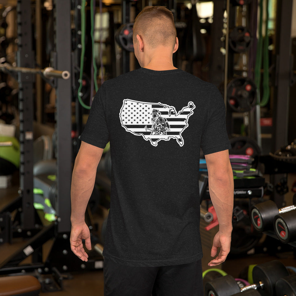 God Bless our Firefighters American Premium Tee-911 Duty Gear USA-911 Duty Gear USA