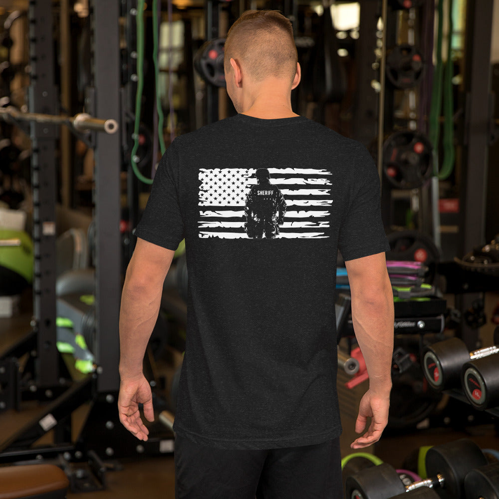 American by Birth, Sheriff by Choice Premium Tee Shirt-911 Duty Gear USA-911 Duty Gear USA