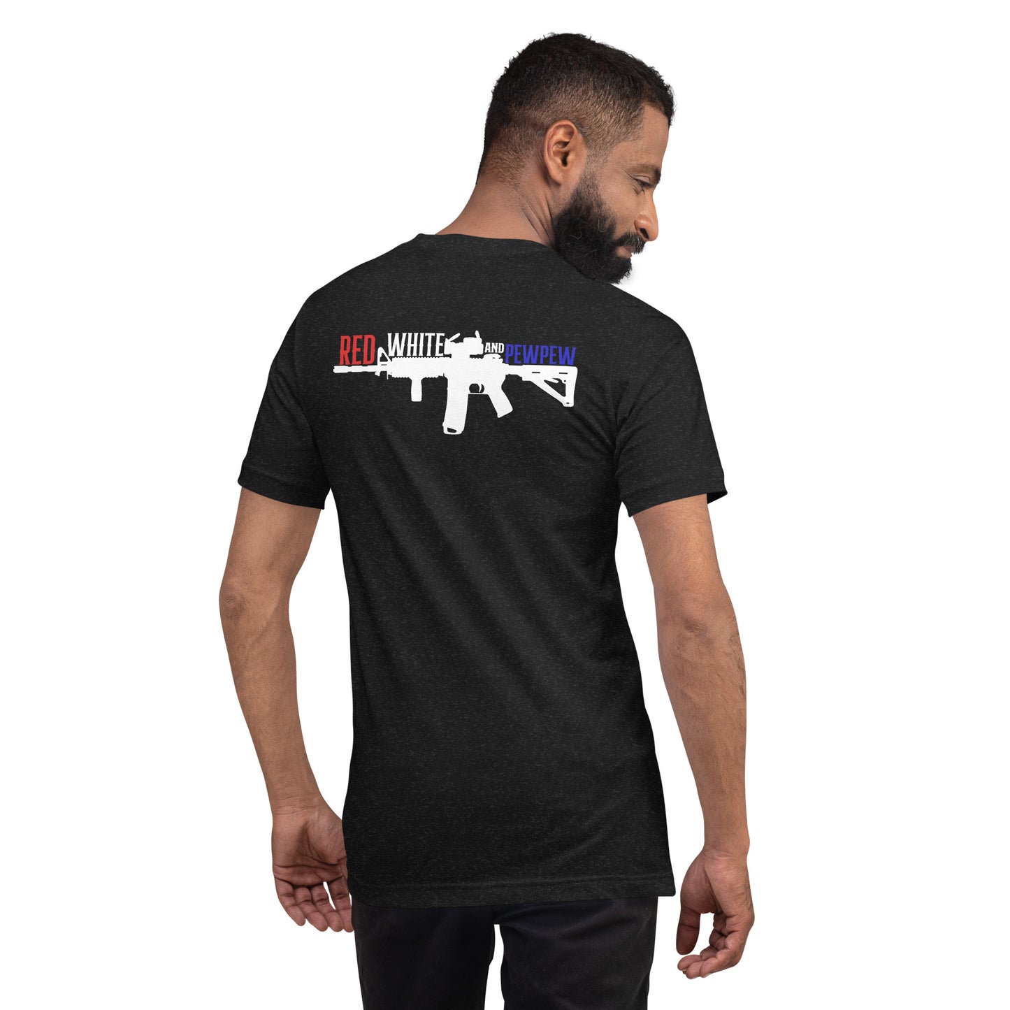 Red, White and Pew Pew 2nd Amendment Premium Tee Shirt-911 Duty Gear USA-911 Duty Gear USA