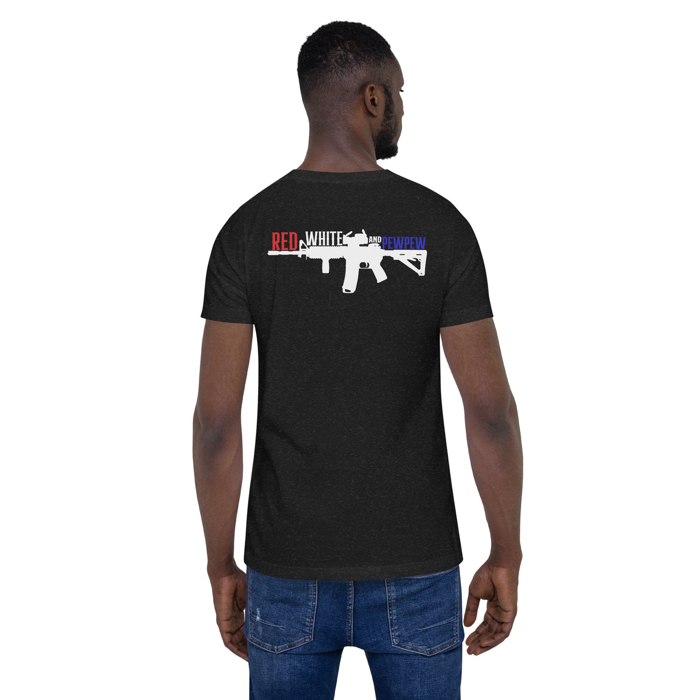 Red, White and Pew Pew 2nd Amendment Premium Tee Shirt-911 Duty Gear USA-911 Duty Gear USA