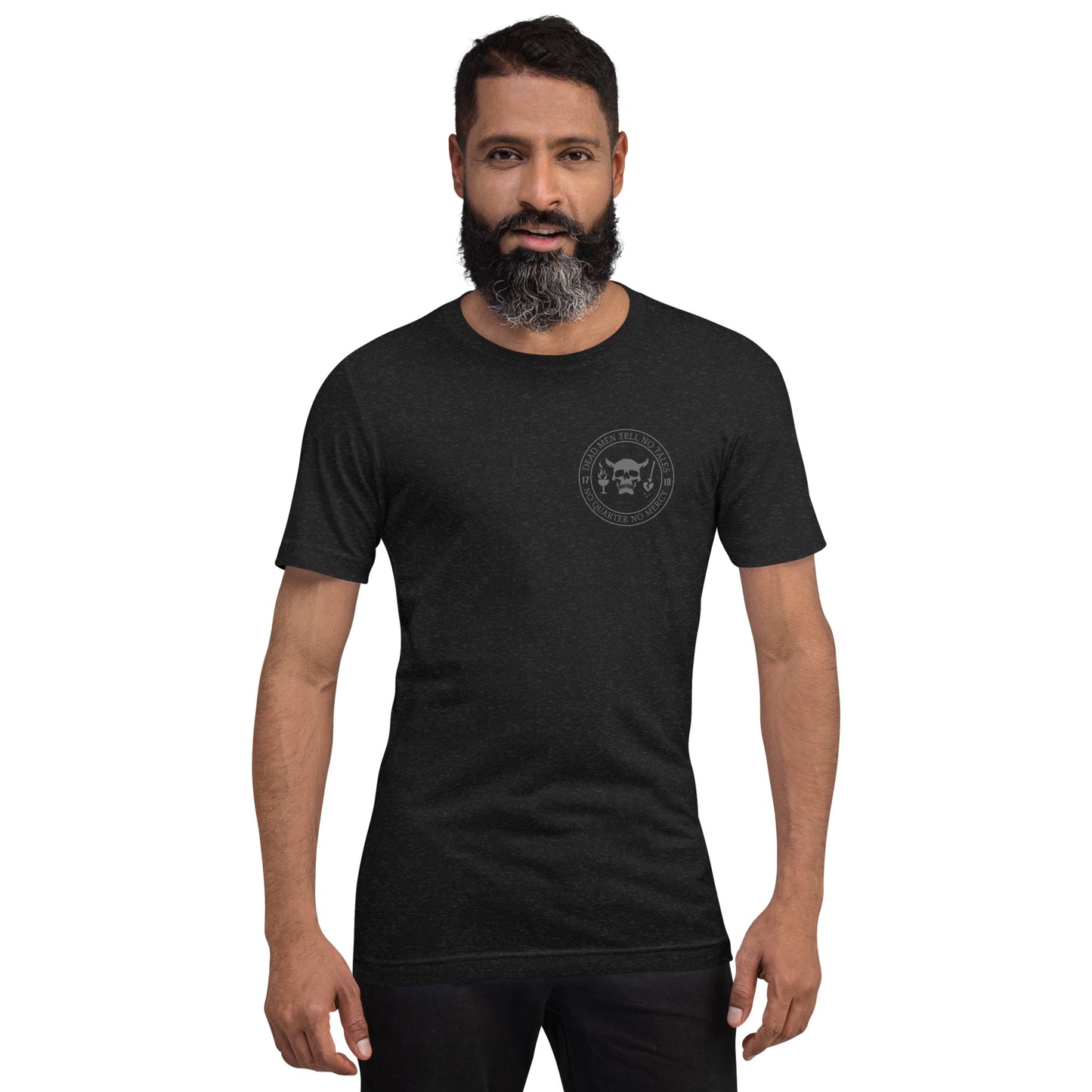 Dead Men Tell No Tales - No Quarter No Mercy Premium Subdued Tee Shirt-911 Duty Gear USA-911 Duty Gear USA