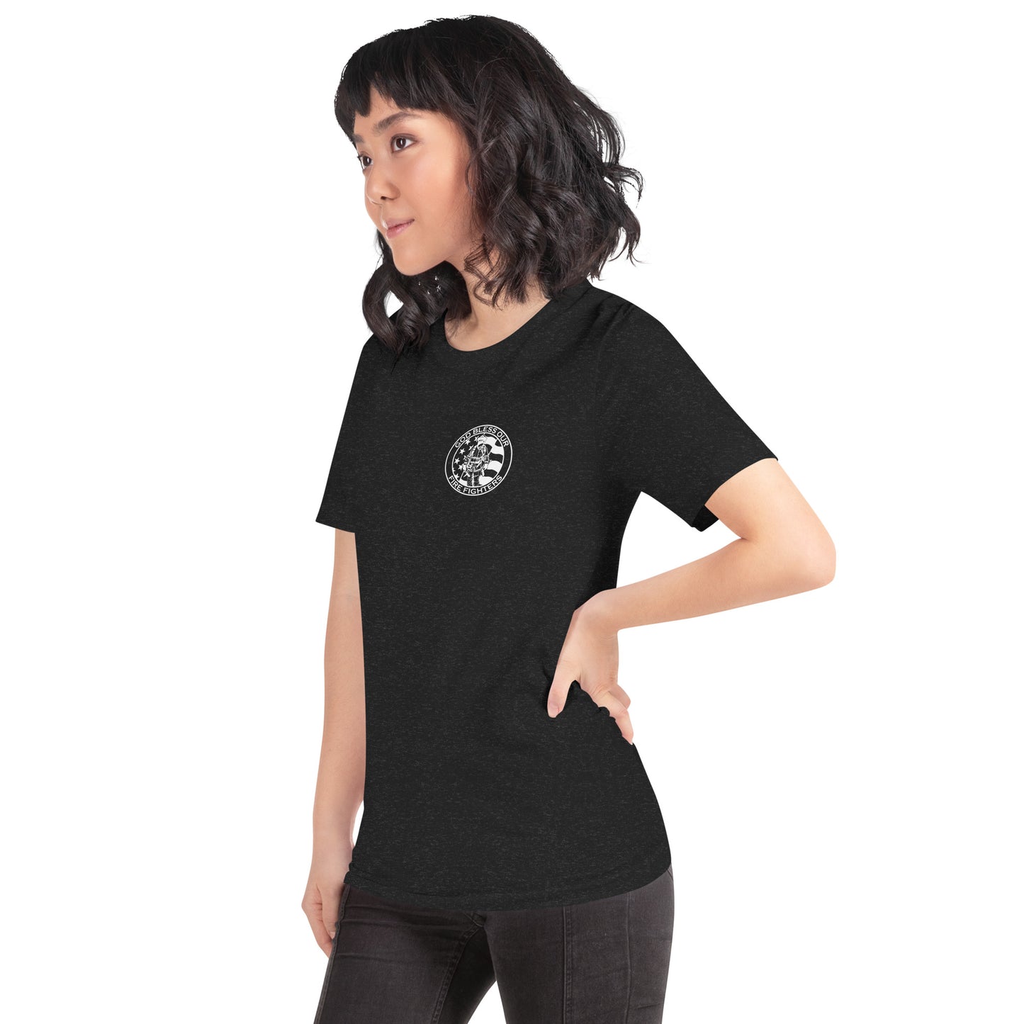 God Bless our Firefighters American Premium Tee-911 Duty Gear USA-911 Duty Gear USA
