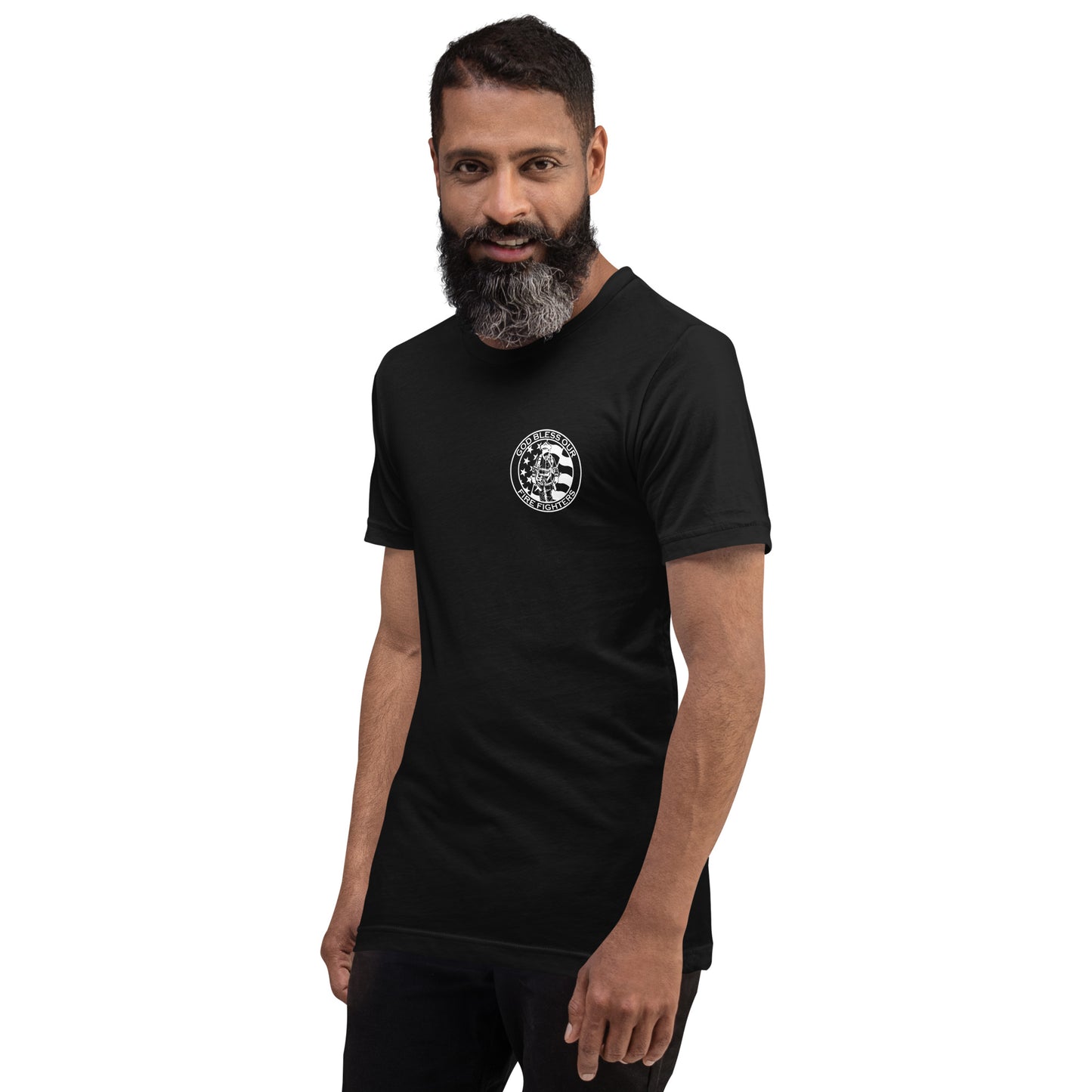 God Bless our Firefighters American Premium Tee-911 Duty Gear USA-911 Duty Gear USA