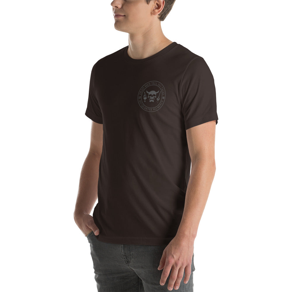 Dead Men Tell No Tales - No Quarter No Mercy Premium Subdued Tee Shirt-911 Duty Gear USA-911 Duty Gear USA