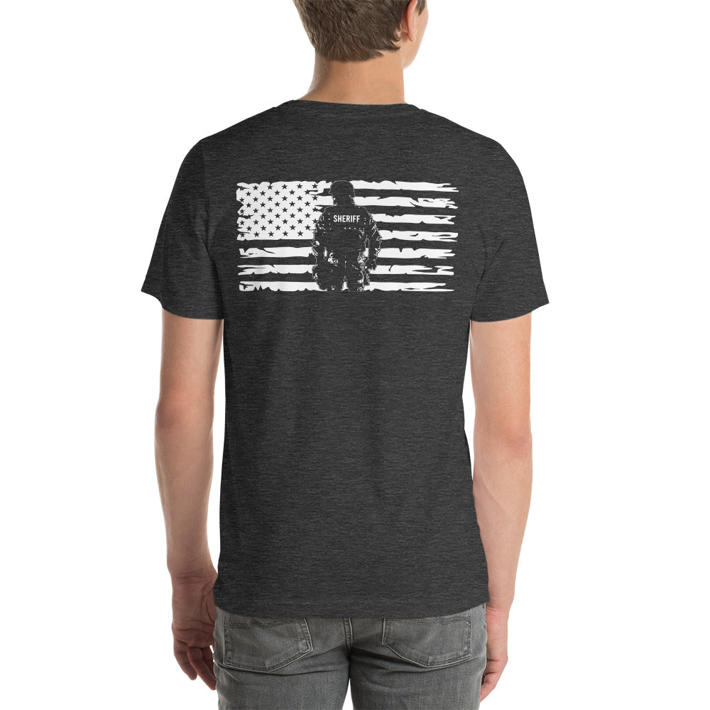 American by Birth, Sheriff by Choice Premium Tee Shirt-911 Duty Gear USA-911 Duty Gear USA