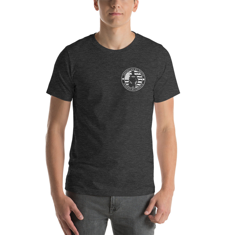 American by Birth, Sheriff by Choice Premium Tee Shirt-911 Duty Gear USA-911 Duty Gear USA
