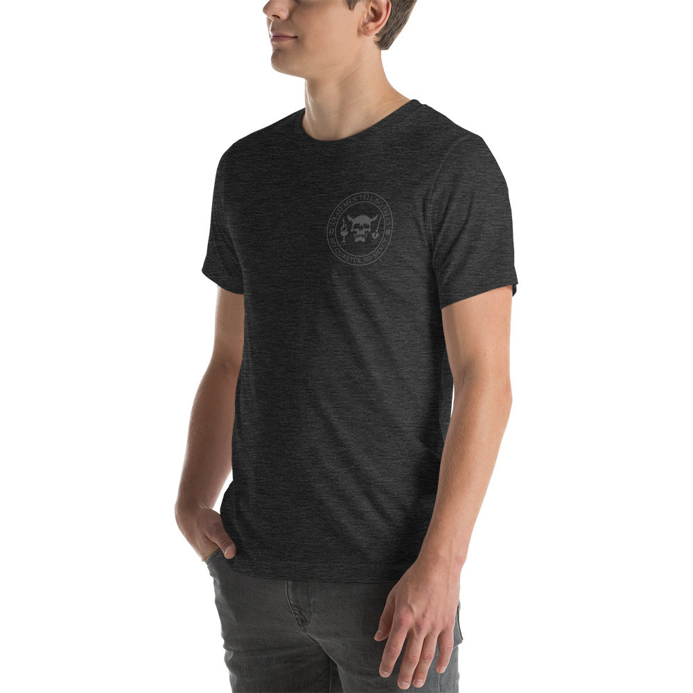Dead Men Tell No Tales - No Quarter No Mercy Premium Subdued Tee Shirt-911 Duty Gear USA-911 Duty Gear USA