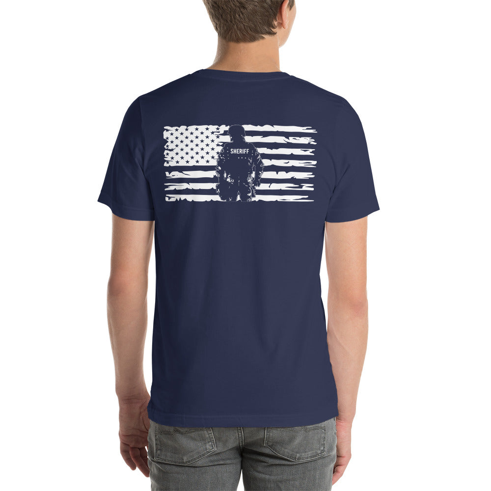 American by Birth, Sheriff by Choice Premium Tee Shirt-911 Duty Gear USA-911 Duty Gear USA