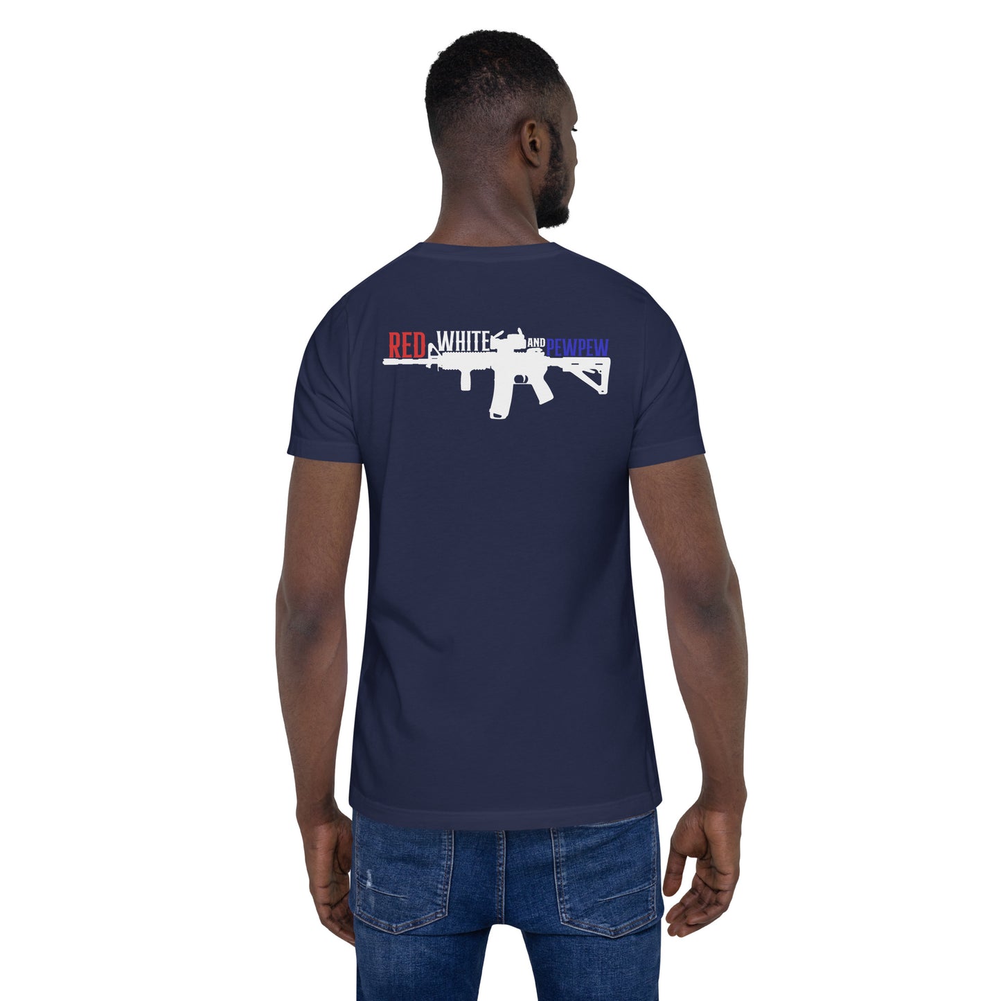 Red, White and Pew Pew 2nd Amendment Premium Tee Shirt-911 Duty Gear USA-911 Duty Gear USA