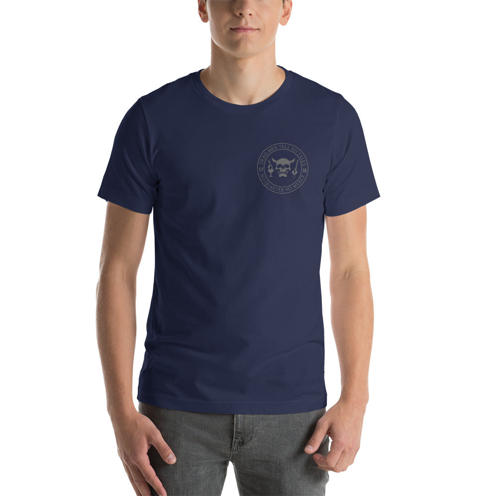 Dead Men Tell No Tales - No Quarter No Mercy Premium Subdued Tee Shirt-911 Duty Gear USA-911 Duty Gear USA