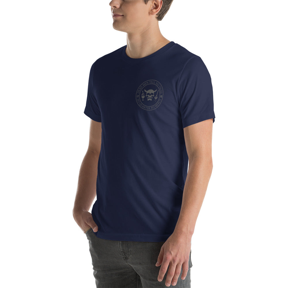 Dead Men Tell No Tales - No Quarter No Mercy Premium Subdued Tee Shirt-911 Duty Gear USA-911 Duty Gear USA