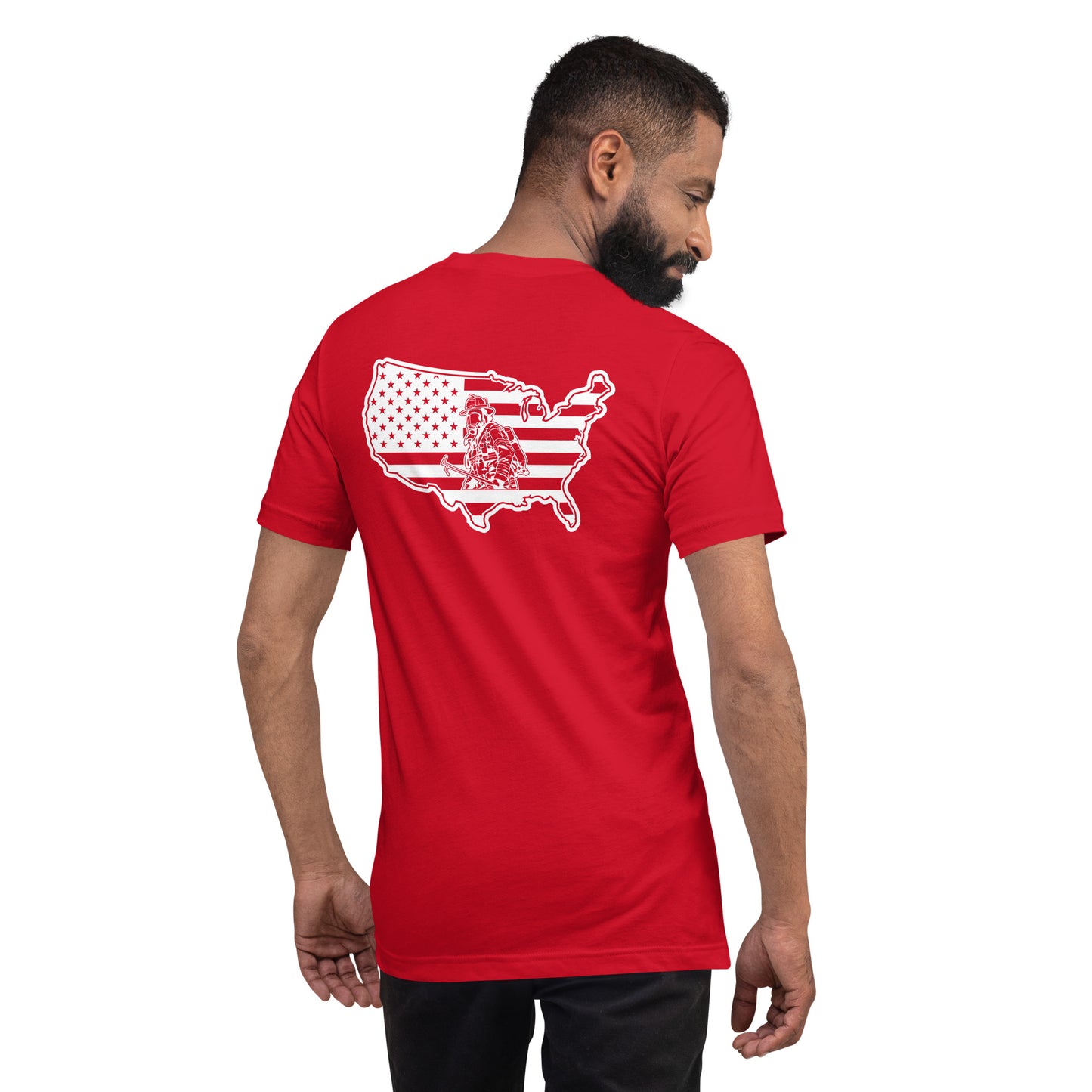 God Bless our Firefighters American Premium Tee-911 Duty Gear USA-911 Duty Gear USA