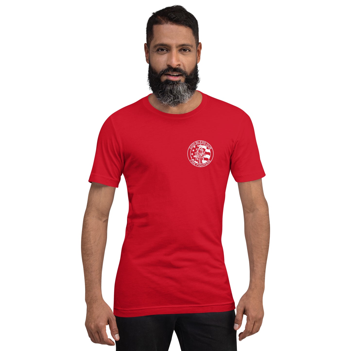 God Bless our Firefighters American Premium Tee-911 Duty Gear USA-911 Duty Gear USA