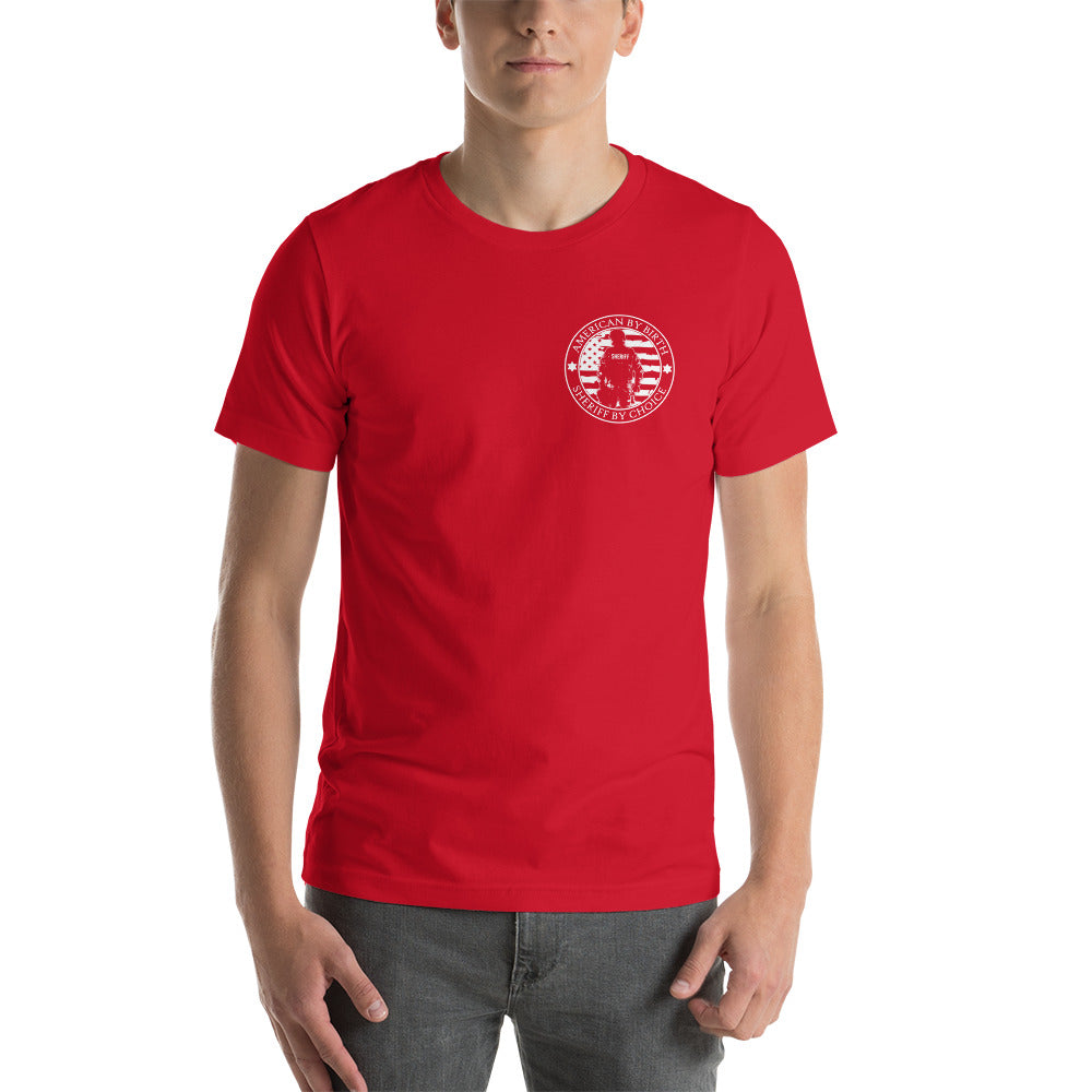 American by Birth, Sheriff by Choice Premium Tee Shirt-911 Duty Gear USA-911 Duty Gear USA