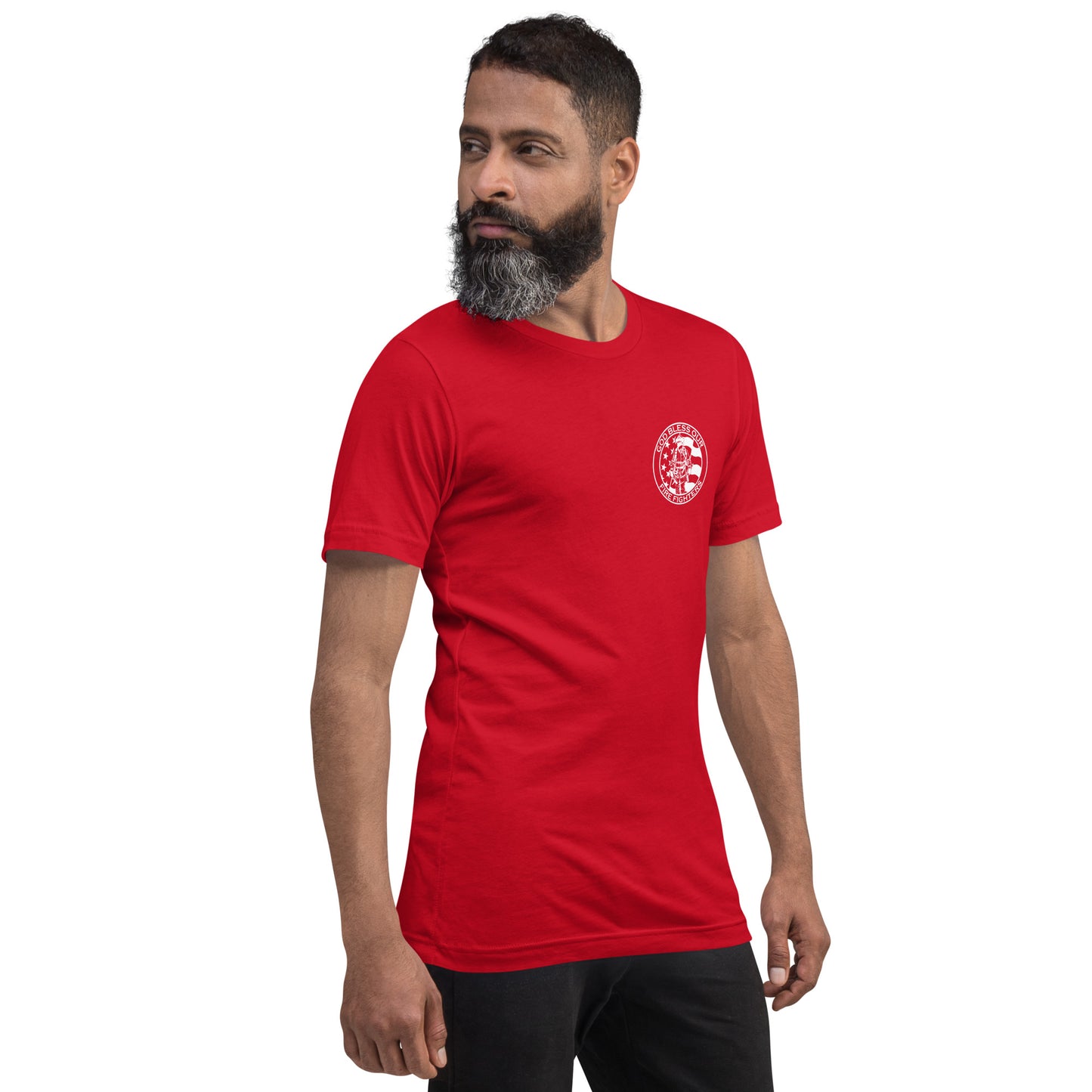 God Bless our Firefighters American Premium Tee-911 Duty Gear USA-911 Duty Gear USA