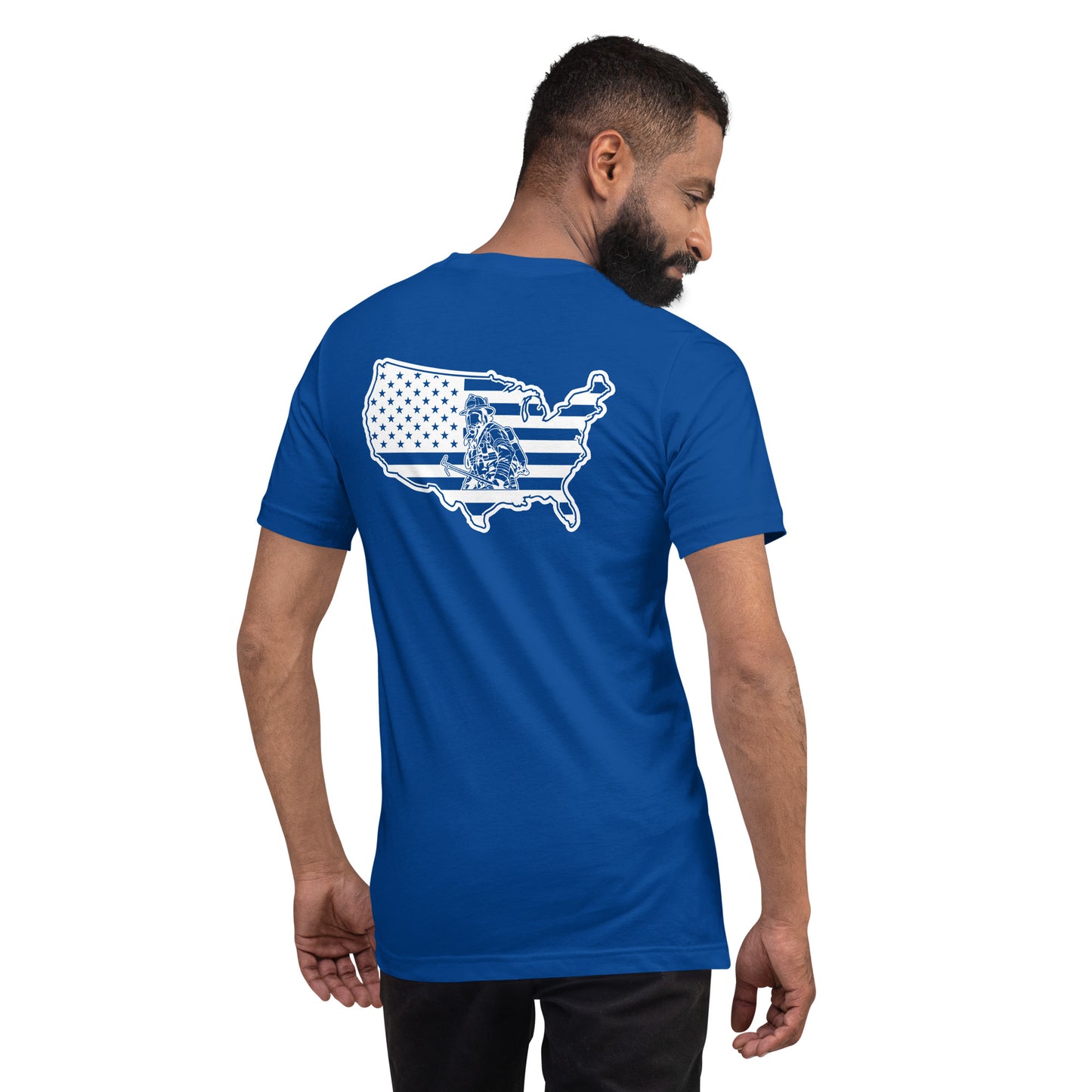 God Bless our Firefighters American Premium Tee-911 Duty Gear USA-911 Duty Gear USA