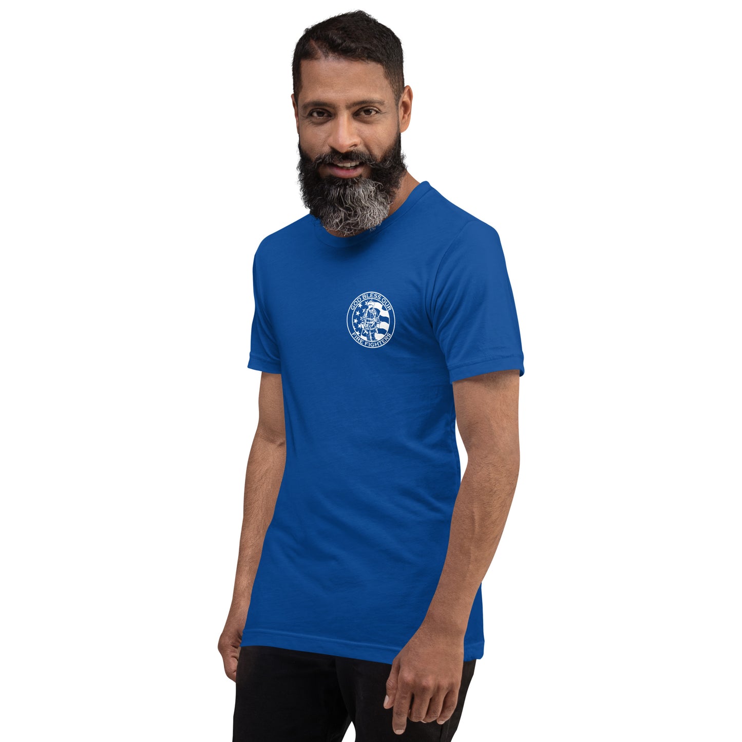 God Bless our Firefighters American Premium Tee-911 Duty Gear USA-911 Duty Gear USA