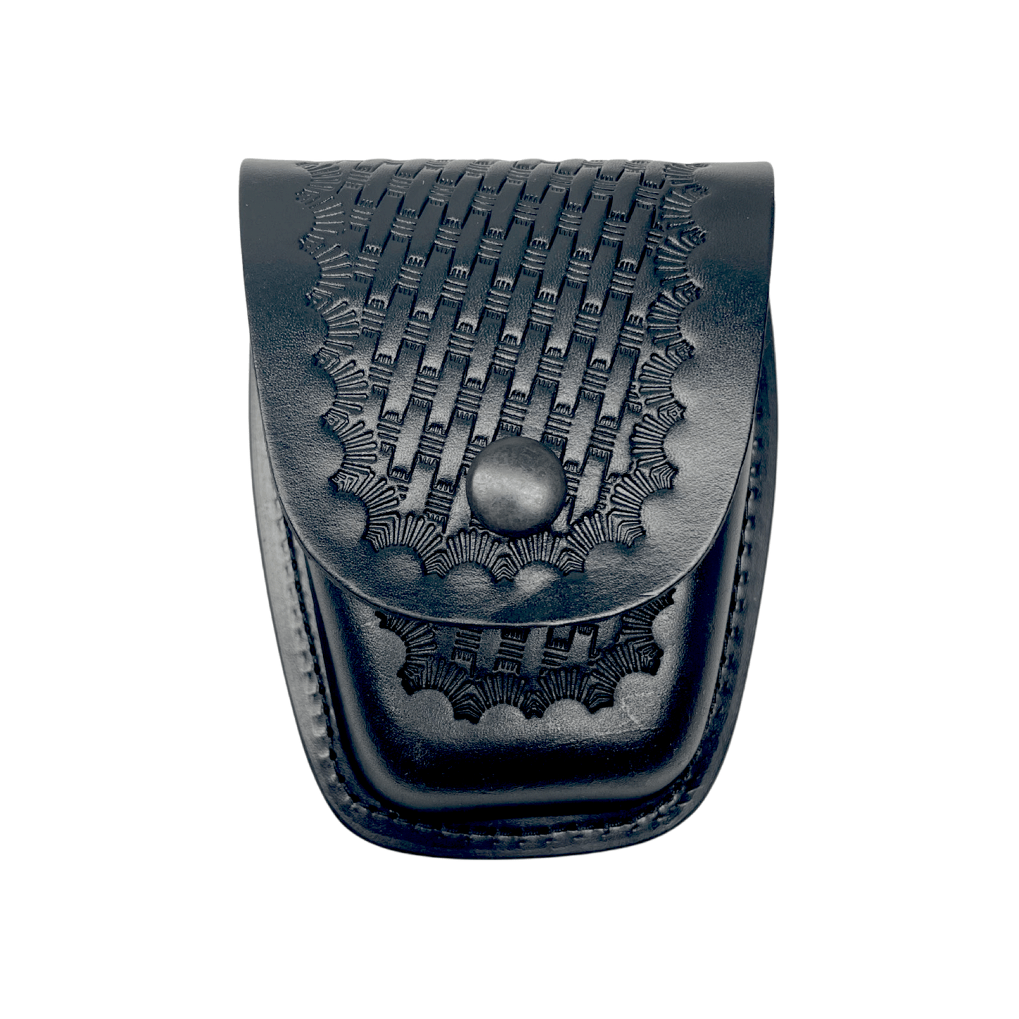 ASP Closed Top Basketweave Leather Handcuff Case-Perfect Fit-911 Duty Gear USA