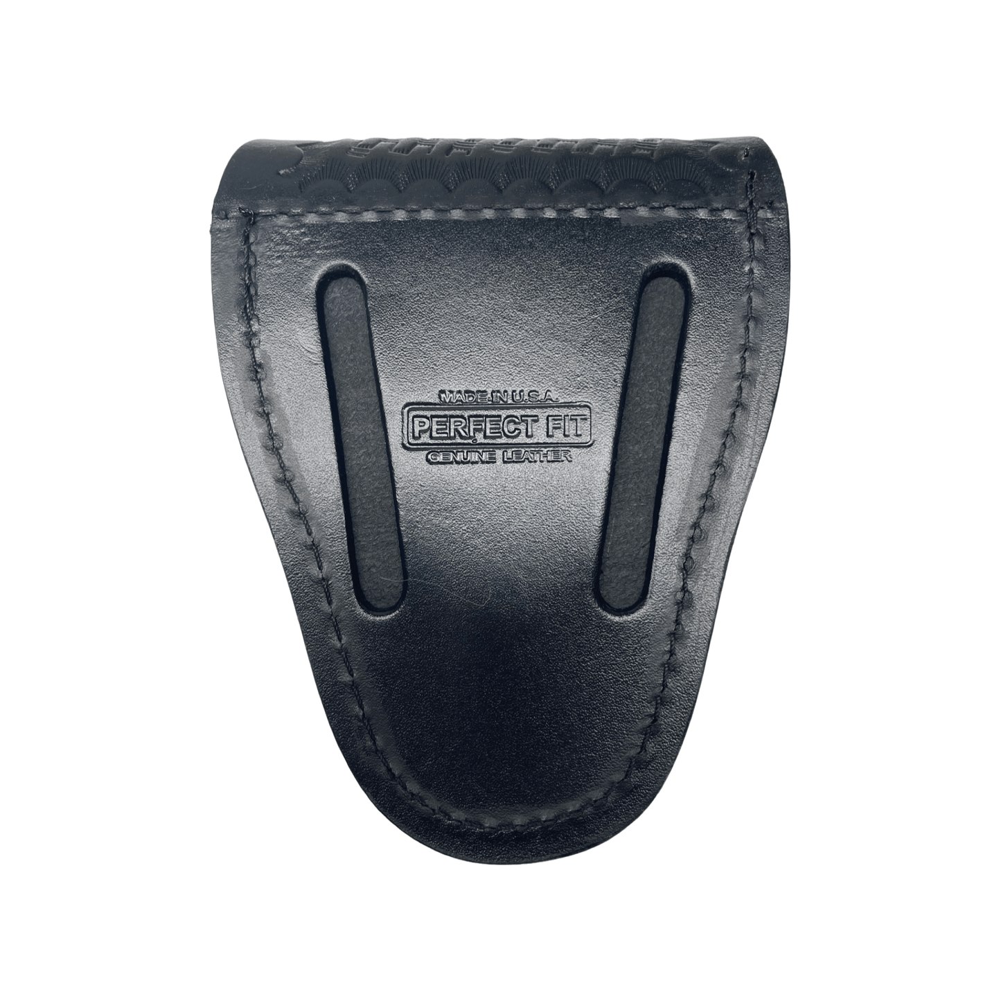 Closed Top Basketweave Leather Handcuff Case-Perfect Fit-911 Duty Gear USA