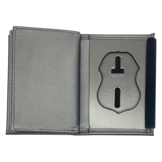US Federal Air Marshal Horizontal Bifold Double ID Credential & Hidden (3in) Badge Wallet-Perfect Fit-911 Duty Gear USA
