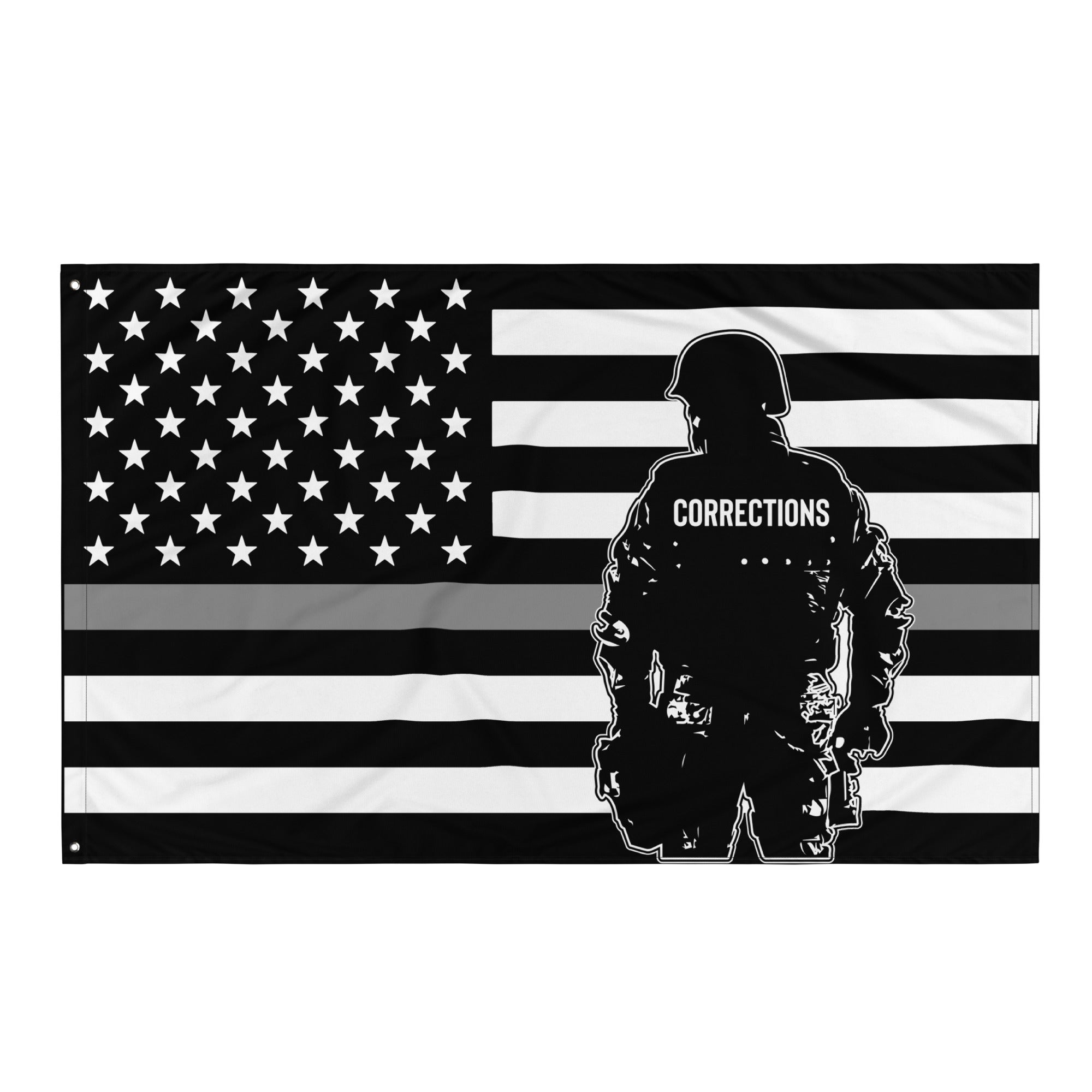 Thin Grey Line Corrections American Wall Flag โ 911 Duty Gear USA