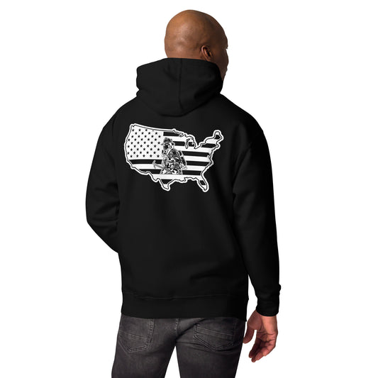 God Bless Firefighters and American Flag Premium Unisex Hoodie-911 Duty Gear USA-911 Duty Gear USA