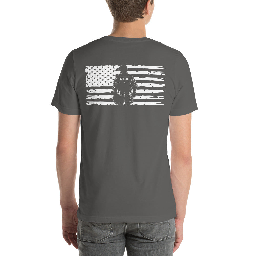 American by Birth, Sheriff by Choice Premium Tee Shirt-911 Duty Gear USA-911 Duty Gear USA