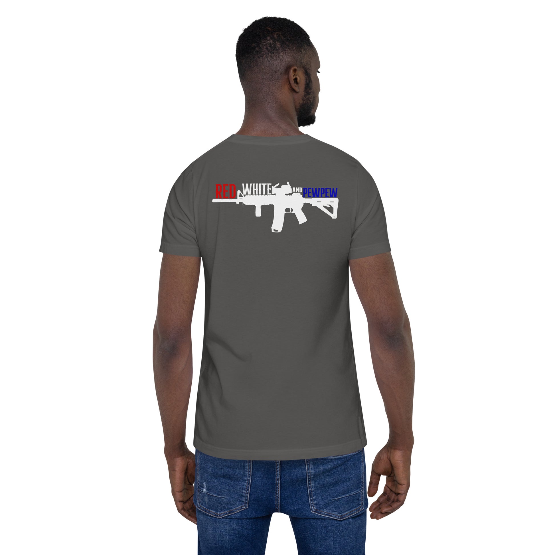Red, White and Pew Pew 2nd Amendment Premium Tee Shirt-911 Duty Gear USA-911 Duty Gear USA