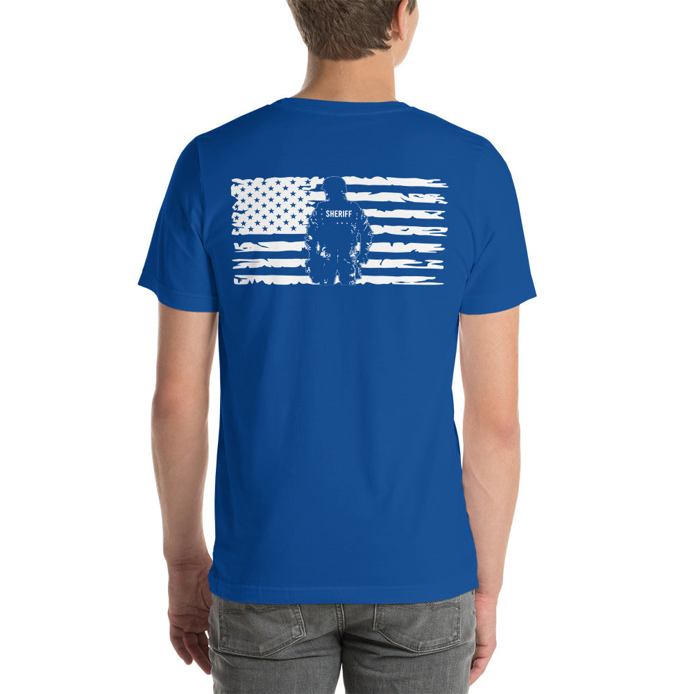 American by Birth, Sheriff by Choice Premium Tee Shirt-911 Duty Gear USA-911 Duty Gear USA