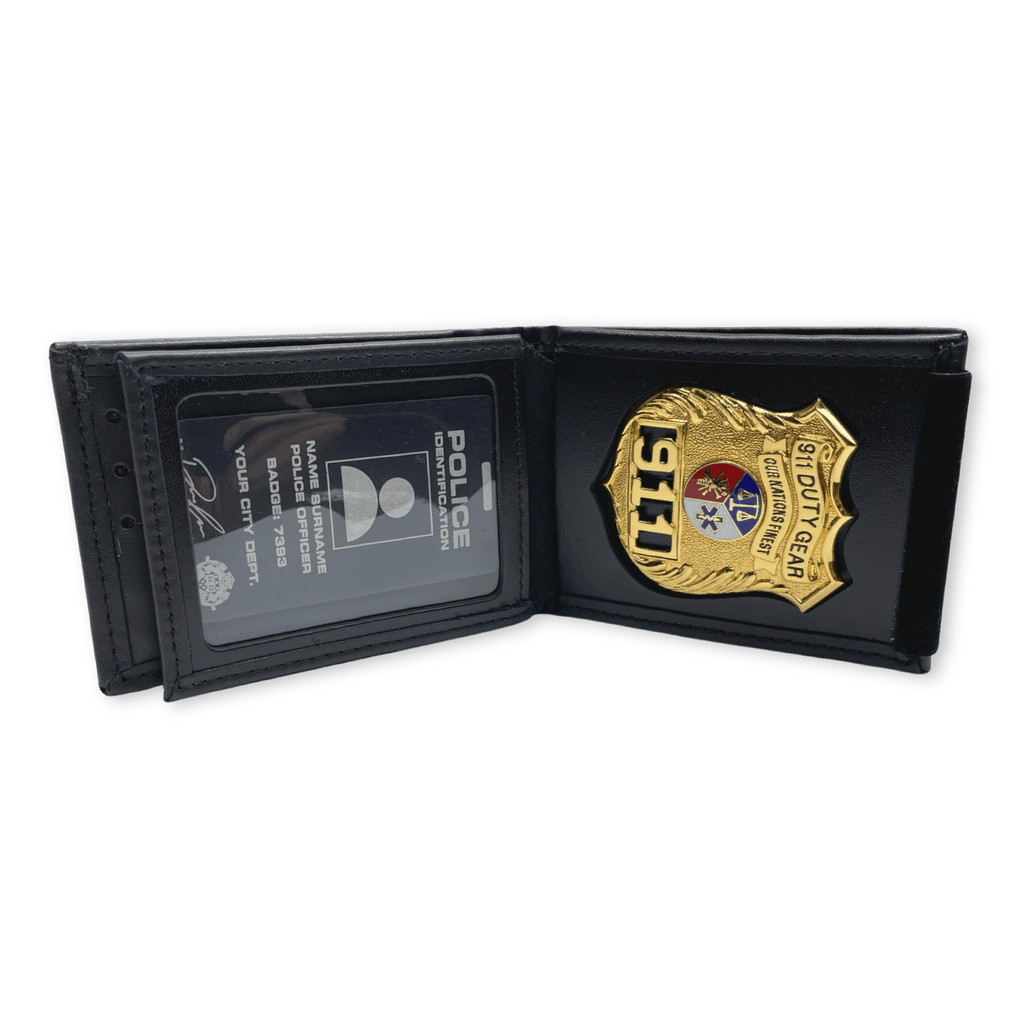 Custom Cut Horizontal Bifold Hidden Badge Wallet-Perfect Fit-911 Duty Gear USA